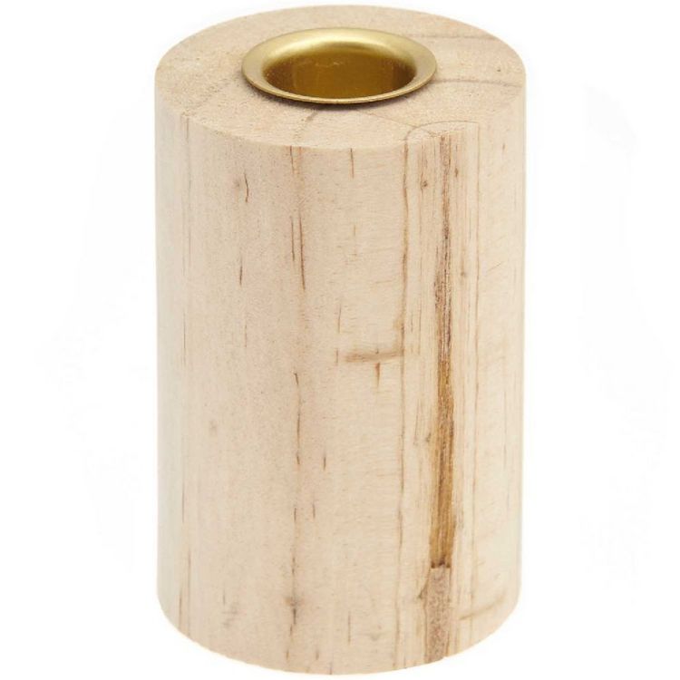 Produktbild: Holz Kerzenhalter, 5,8x5,8x9cm