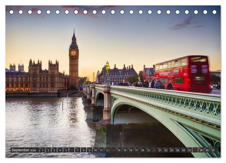 Produktbild: London Light (Tischkalender 2026 DIN A5 quer), CALVENDO Monatskalender
