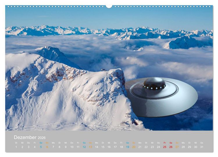 Produktbild: Fantastisch und surreal - unbekannte Flugobjekte (hochwertiger Premium Wandkalender 2026 DIN A2 quer), Kunstdruck in Hochglanz