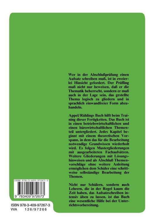 Produktbild: Pr&uuml;fungsaufsatz f&uuml;r B&uuml;rokaufleute