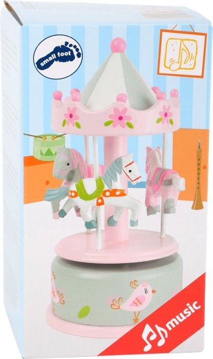 Produktbild: Small foot 11230 - Spieluhr Pferdekarussell, Melodie: Schicksalsmelodie, Holz. H&ouml;he: 17cm