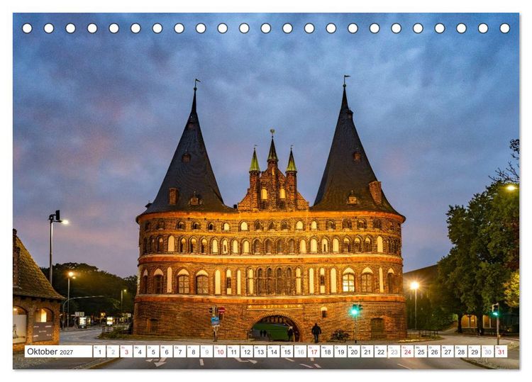 Produktbild: Schleswig-Holstein - Hansestadt L&uuml;beck (Tischkalender 2027 DIN A5 quer), CALVENDO Monatskalender