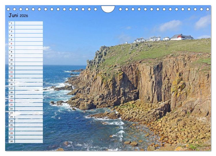 Produktbild: Cornwall. Terminkalender (Wandkalender 2026 DIN A4 quer), CALVENDO Monatskalender