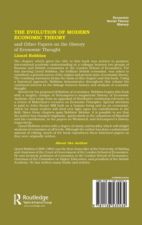 Produktbild: The Evolution of Modern Economic Theory
