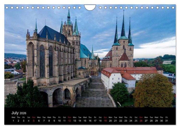 Produktbild: Monuments of Germany 2026 (Wall Calendar 2026 DIN A4 landscape), CALVENDO 12 Month Wall Calendar