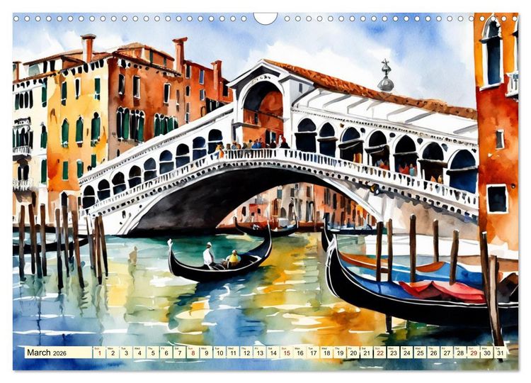 Produktbild: The most famous bridges in the world (Wall Calendar 2026 DIN A3 landscape), CALVENDO 12 Month Wall Calendar