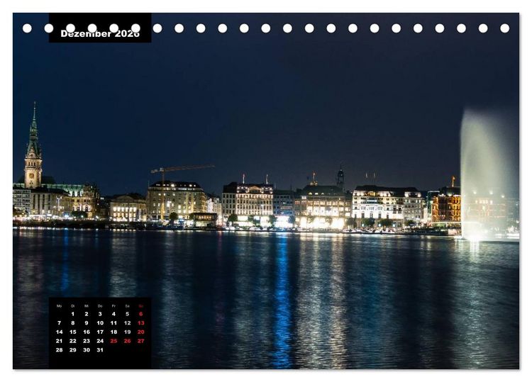 Produktbild: City Lights - Lichter der Nacht (Tischkalender 2026 DIN A5 quer), CALVENDO Monatskalender