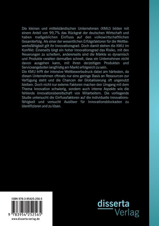 Produktbild: Innovationsblockaden in kleinen und mittelst&auml;ndischen Unternehmen: Einflussfaktoren und L&ouml;sungsans&auml;tze