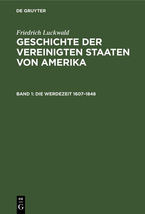 Produktbild: Die Werdezeit 1607-1848
