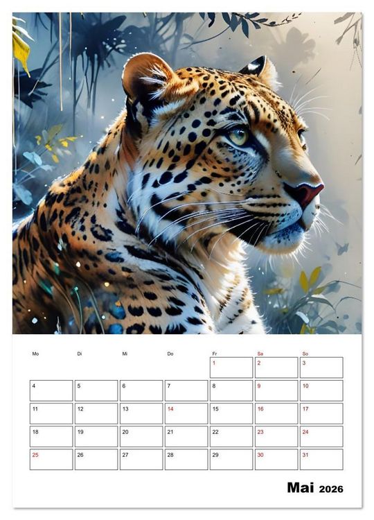 Produktbild: Majest&auml;tische K&ouml;nige der Wildnis (hochwertiger Premium Wandkalender 2026 DIN A2 hoch), Kunstdruck in Hochglanz