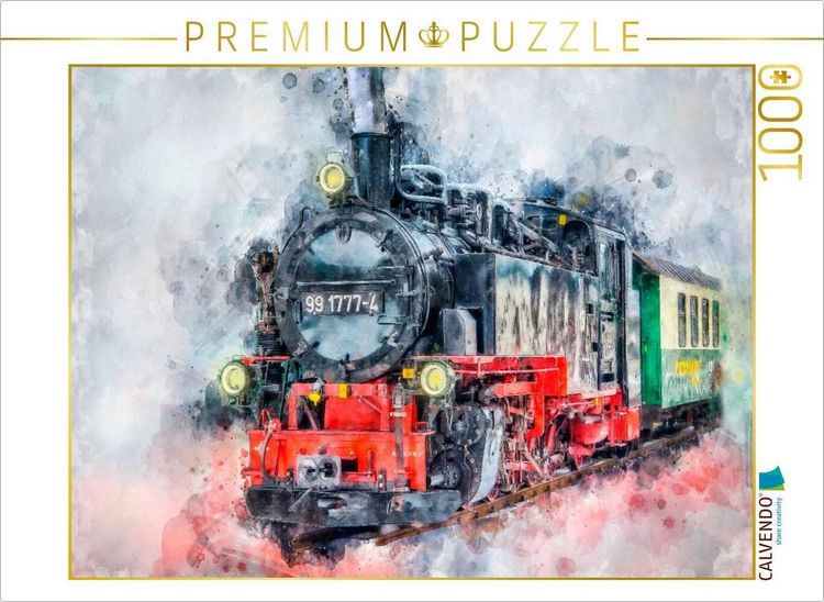 Produktbild: CALVENDO Puzzle Dampflokomotive | 1000 Teile Lege-Gr&ouml;&szlig;e 64x48cm Foto-Puzzle f&uuml;r gl&uuml;ckliche Stunden
