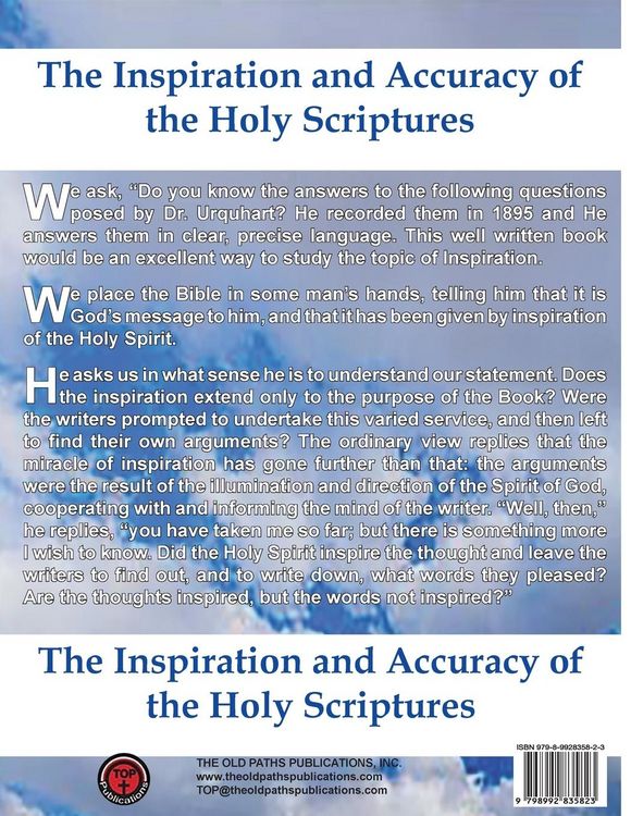 Produktbild: The Inspiration and Accuracy of the Holy Scriptures