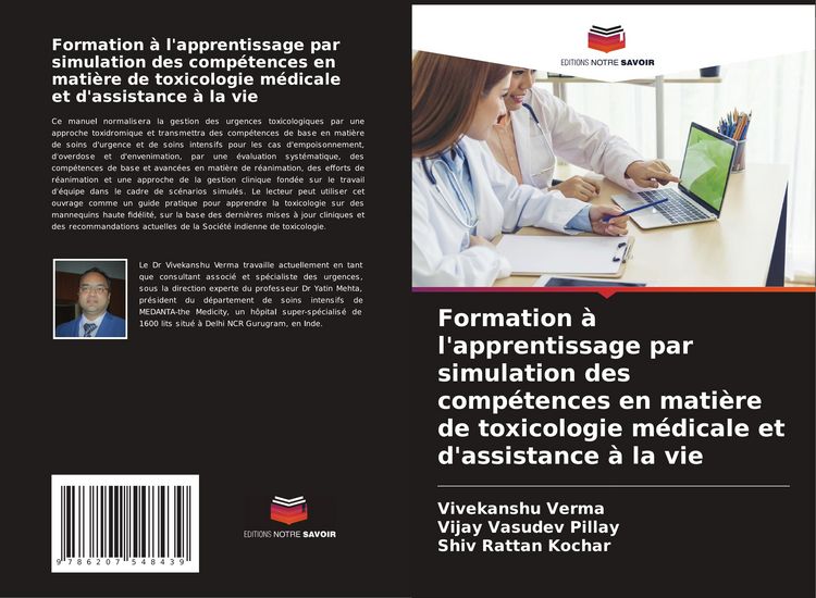 Produktbild: Formation &agrave; l'apprentissage par simulation des comp&eacute;tences en mati&egrave;re de toxicologie m&eacute;dicale et d'assistance &agrave; la vie