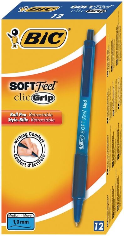 Produktbild: BIC Kugelschreiber Soft Feel 0.4mm, 12er Set