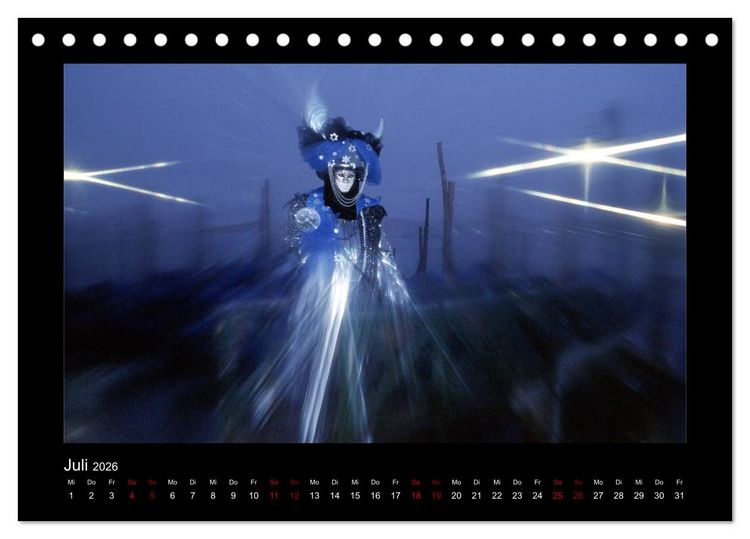 Produktbild: Venezianischer Karneval (Tischkalender 2026 DIN A5 quer), CALVENDO Monatskalender