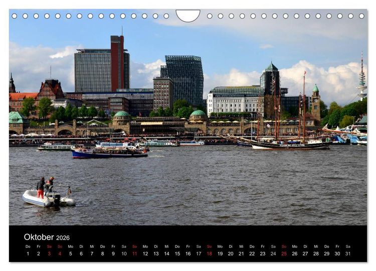 Produktbild: Auslaufparade des Hamburger Hafengeburtstages (Wandkalender 2026 DIN A4 quer), CALVENDO Monatskalender