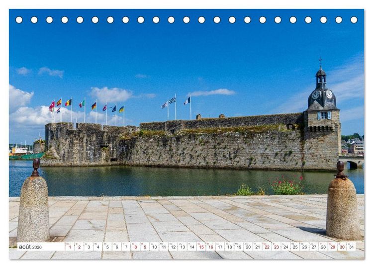Produktbild: &Agrave; la d&eacute;couverte de la Bretagne - En Finist&egrave;re Sud (Calendrier de bureau 2026 DIN A5 vertical), CALVENDO calendrier mensuel