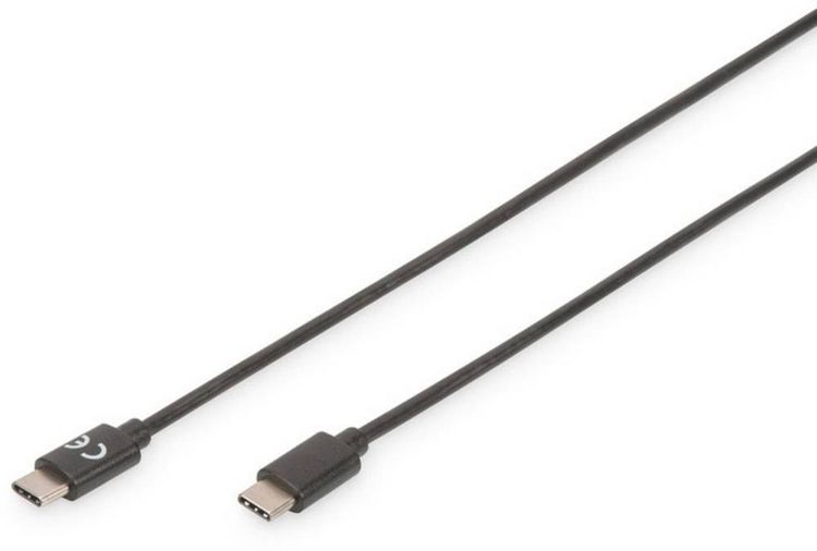 Produktbild: Digitus USB-Kabel USB 2.0 USB-C&reg; Stecker, USB-C&reg; Stecker 3.00 m Schwarz Flexibel, Folienschirm, Geflechtschirm, Geschirmt, doppelt geschirmt, mit