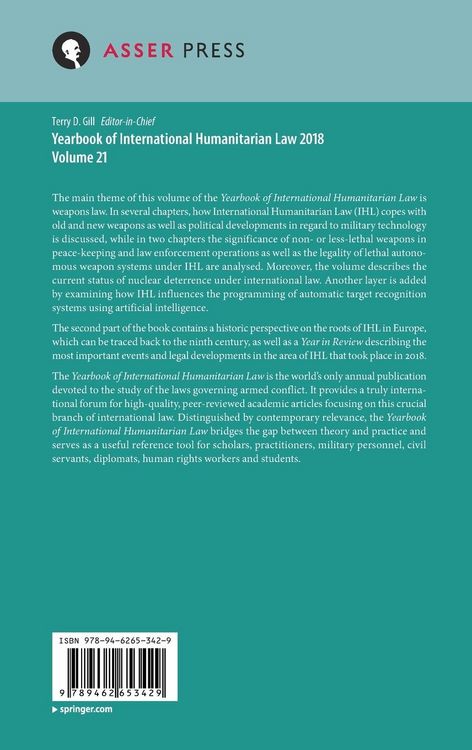 Produktbild: Yearbook of International Humanitarian Law, Volume 21 (2018)