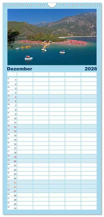 Produktbild: Familienplaner 2026 - Sommer an der T&uuml;rkischen &Auml;g&auml;is mit 5 Spalten (Wandkalender, 21 x 45 cm) CALVENDO