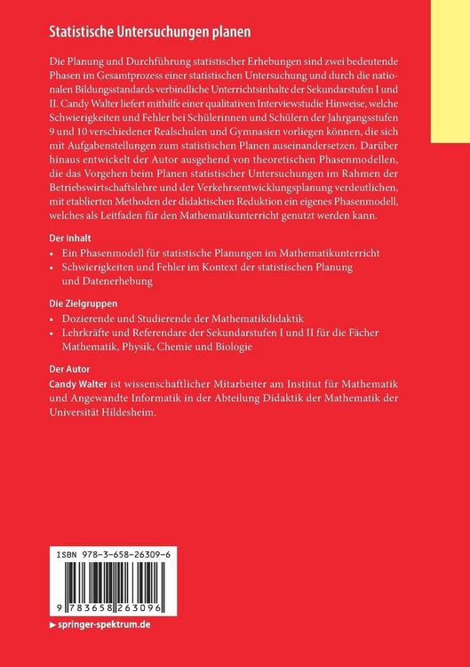 Produktbild: Statistische Untersuchungen planen