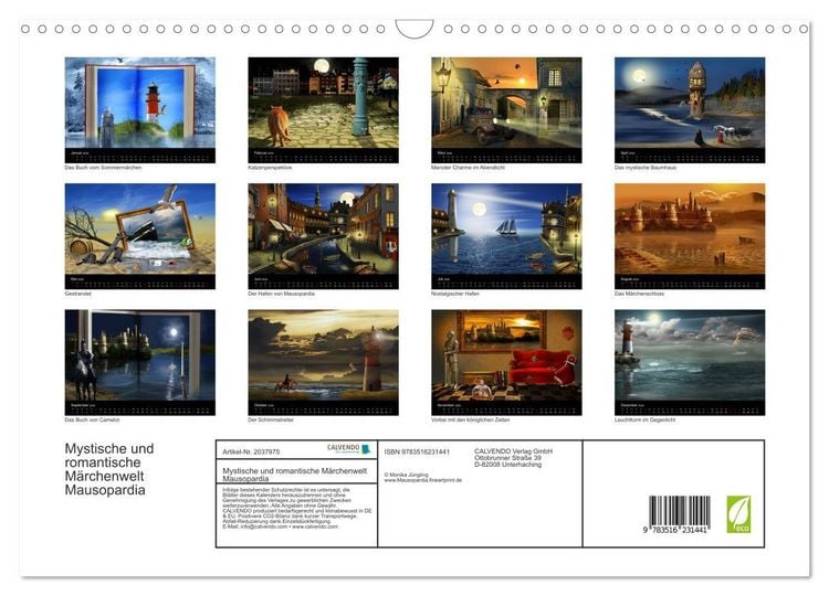 Produktbild: Mystische und romantische M&auml;rchenwelt Mausopardia (Wandkalender 2026 DIN A3 quer), CALVENDO Monatskalender