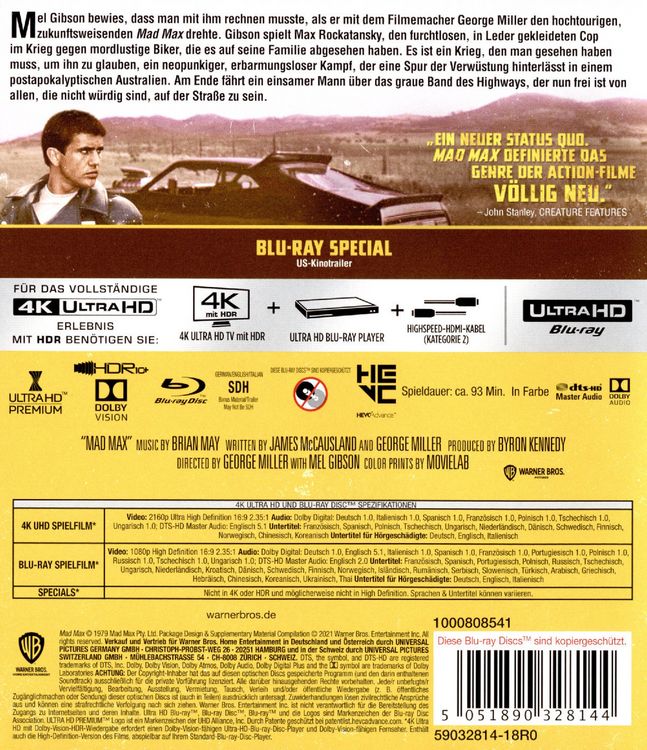Produktbild: Mad Max (+ Blu-ray 2D)