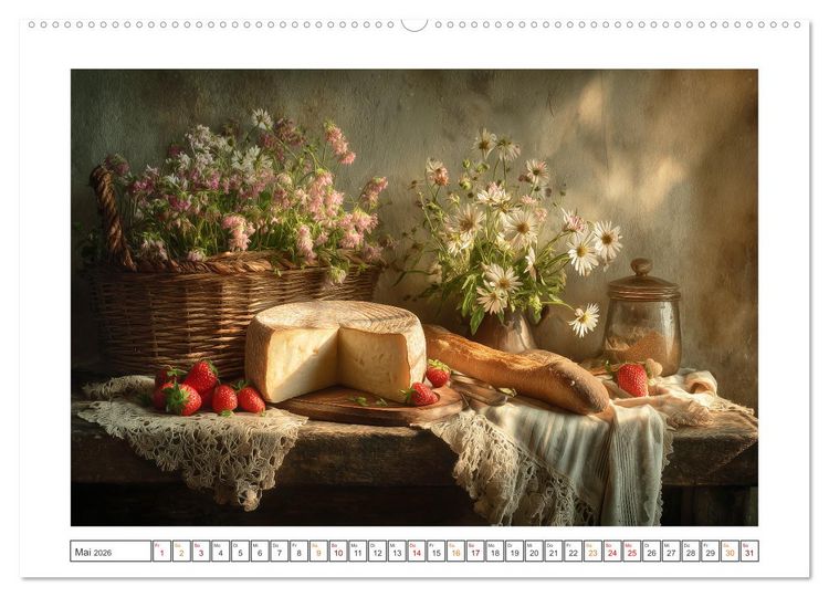 Produktbild: Landleben auf dem Tisch (hochwertiger Premium Wandkalender 2026 DIN A2 quer), Kunstdruck in Hochglanz