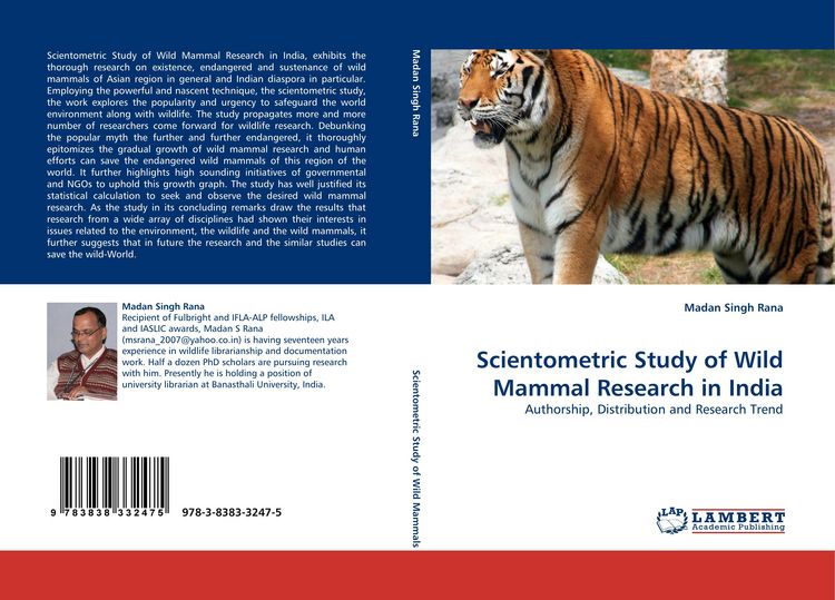 Produktbild: Scientometric Study of Wild Mammal Research in India