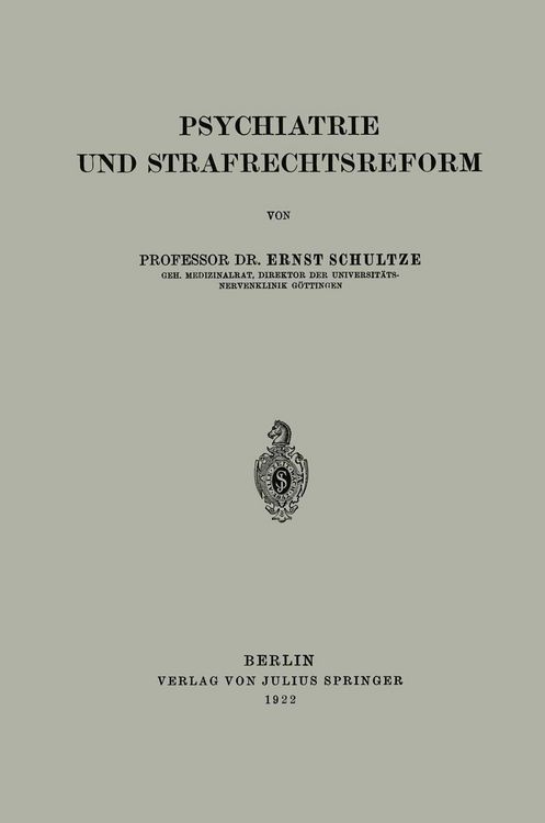 Produktbild: Psychiatrie und Strafrechtsreform