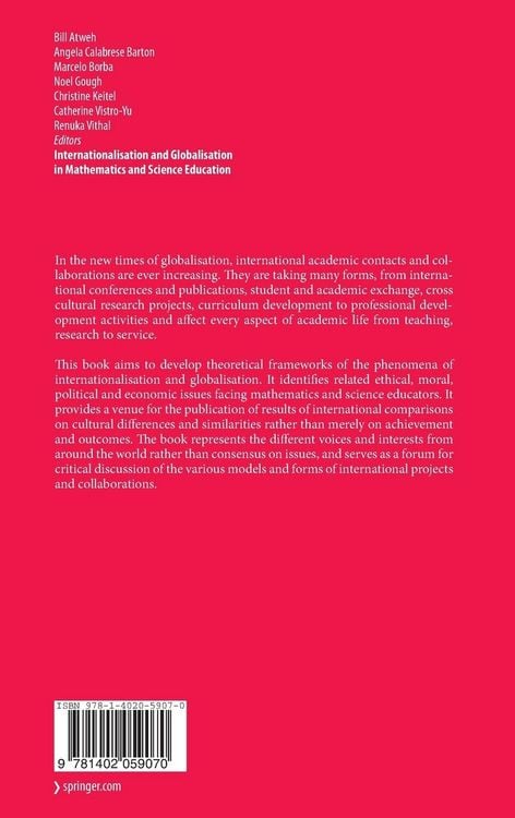 Produktbild: Internationalisation and Globalisation in Mathematics and Science Education