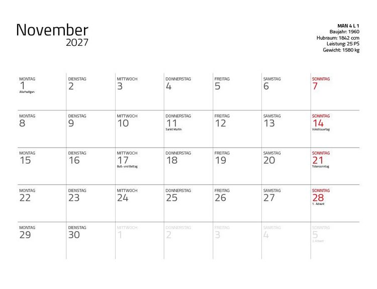 Produktbild: Traktor Klassiker 2027 &ndash; Eintragkalender
