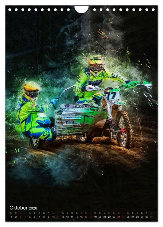 Produktbild: Motocross Seitenwagen - einfach cool (Wandkalender 2026 DIN A4 hoch), CALVENDO Monatskalender
