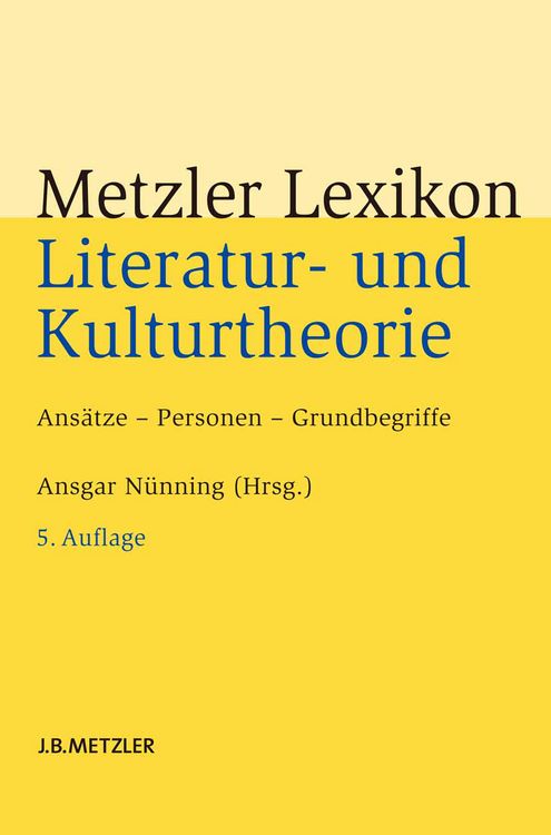 Produktbild: Metzler Lexikon Literatur- und Kulturtheorie