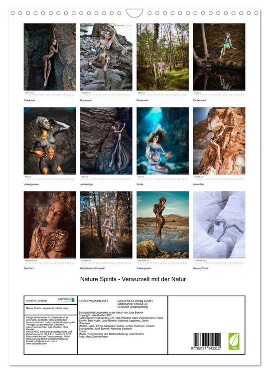 Produktbild: Nature Spirits - Verwurzelt mit der Natur (Wandkalender 2026 DIN A3 hoch), CALVENDO Monatskalender