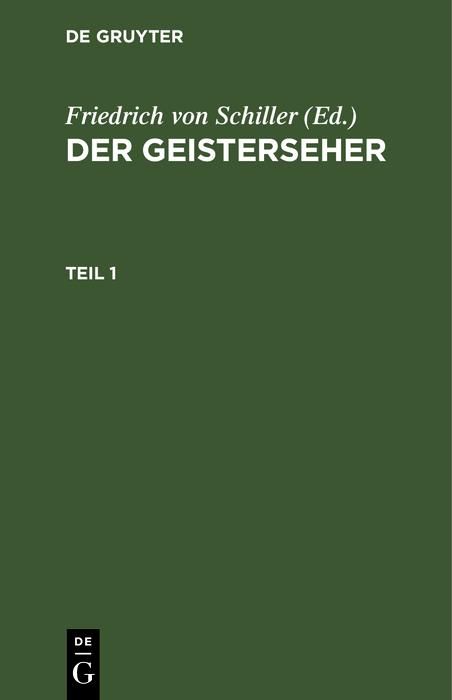 Produktbild: Der Geisterseher. Teil 1