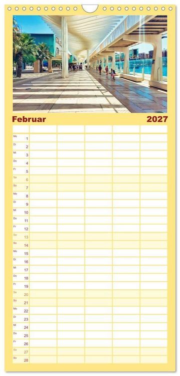 Produktbild: Familienplaner 2027 - Malaga Highlights der Stadt an der Costa del Sol mit 5 Spalten (Wandkalender, 21 x 45 cm) CALVENDO
