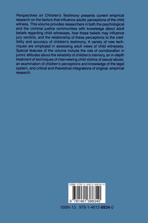 Produktbild: Perspectives on Children&rsquo;s Testimony