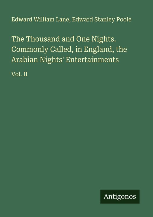 Produktbild: The Thousand and One Nights. Commonly Called, in England, the Arabian Nights' Entertainments