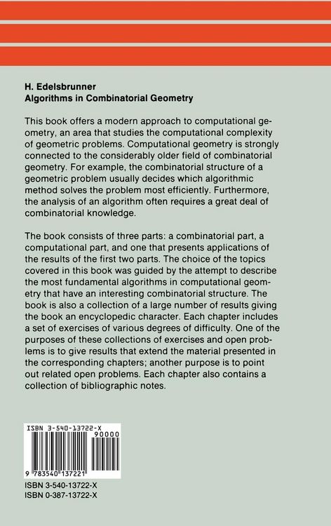 Produktbild: Algorithms in Combinatorial Geometry