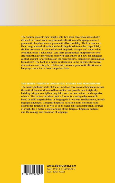 Produktbild: Grammatical Replication and Borrowability in Language Contact