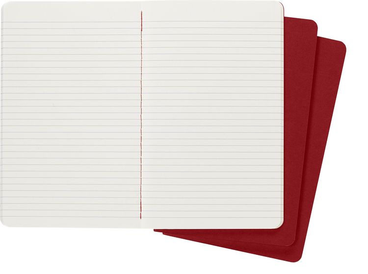 Produktbild: Moleskine Cahier Pocket Ruled Red Cover L. 3er Pack