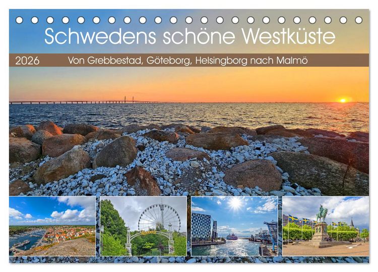 Produktbild: Schwedens sch&ouml;ne Westk&uuml;ste (Tischkalender 2026 DIN A5 quer), CALVENDO Monatskalender