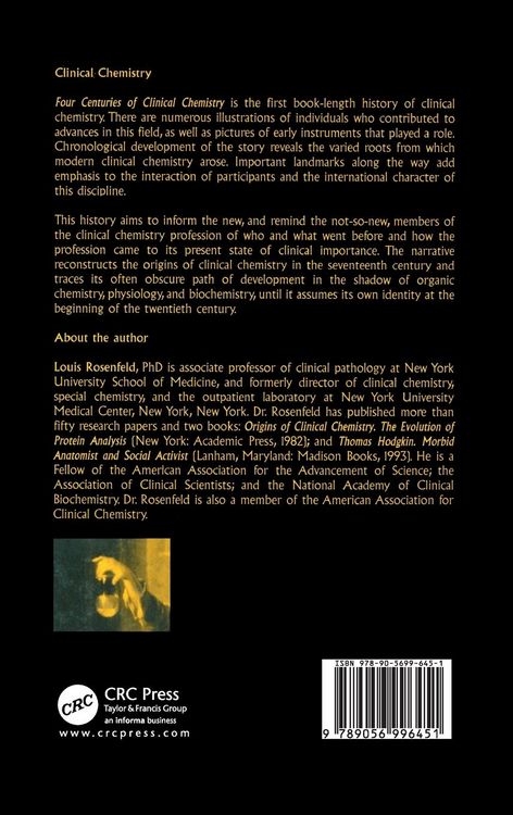 Produktbild: Four Centuries of Clinical Chemistry