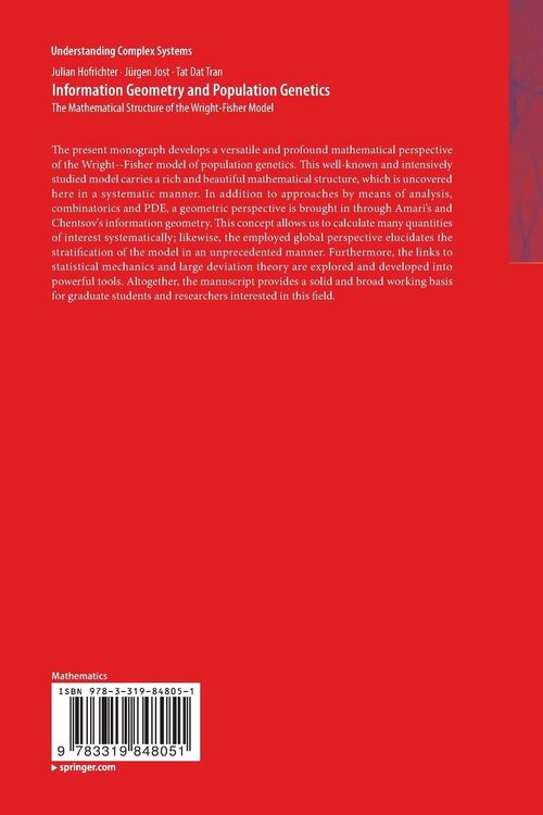 Produktbild: Information Geometry and Population Genetics