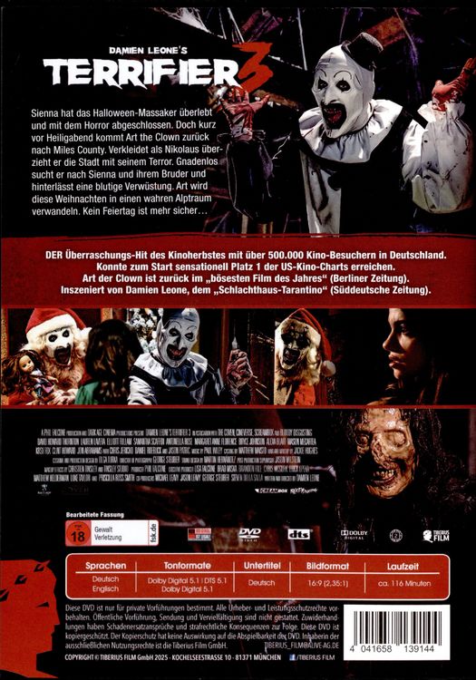 Produktbild: Terrifier 3 (Blu-ray)
