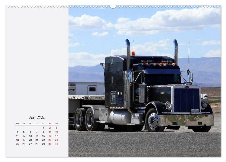 Produktbild: Langhauber. Coole Trucks in den USA (hochwertiger Premium Wandkalender 2026 DIN A2 quer), Kunstdruck in Hochglanz