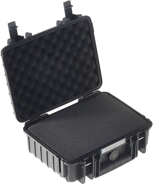 Produktbild: B & W International Outdoor Koffer outdoor.cases Typ 1000 4.1 l (B x H x T) 270 x 215 x 105 mm Schwarz 1000/B/SI