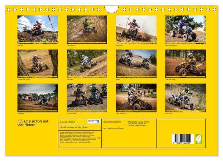 Produktbild: Quad`s action auf vier r&auml;dern (Wandkalender 2026 DIN A4 quer), CALVENDO Monatskalender