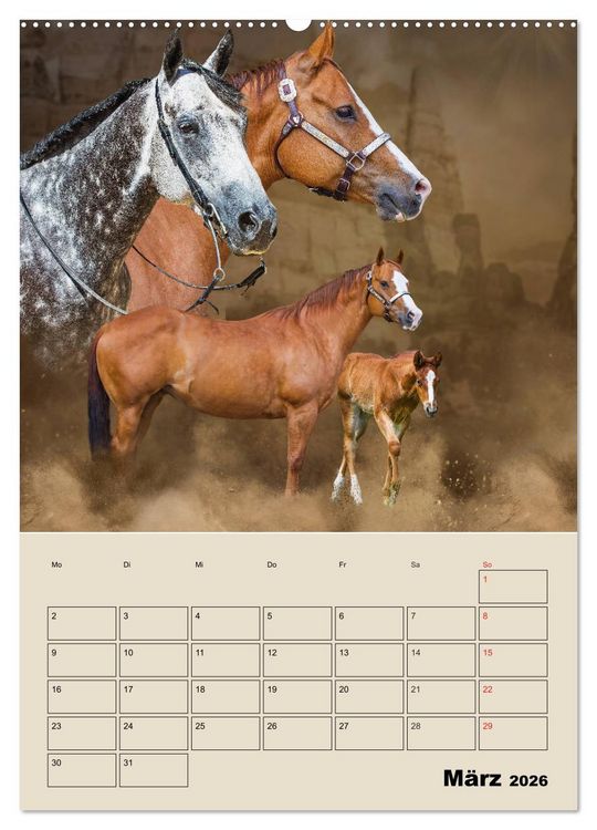 Produktbild: Pferdetr&auml;umereien - Traumbilder von Traumpferden (Wandkalender 2026 DIN A2 hoch), CALVENDO Monatskalender